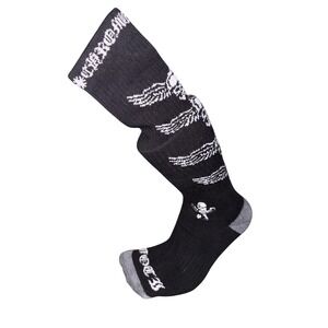Chrome Hearts FOTI Socks Black Wing Skeleton Jarvis Harris Teeter Medium‎ Sz 5-9